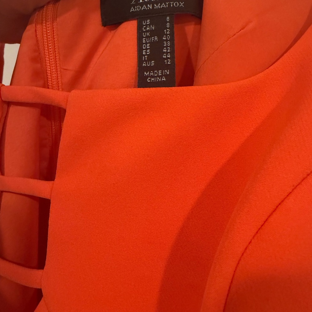 Aidan Mattox Vibrant Orange Maxi Dress - Picture 6 of 6